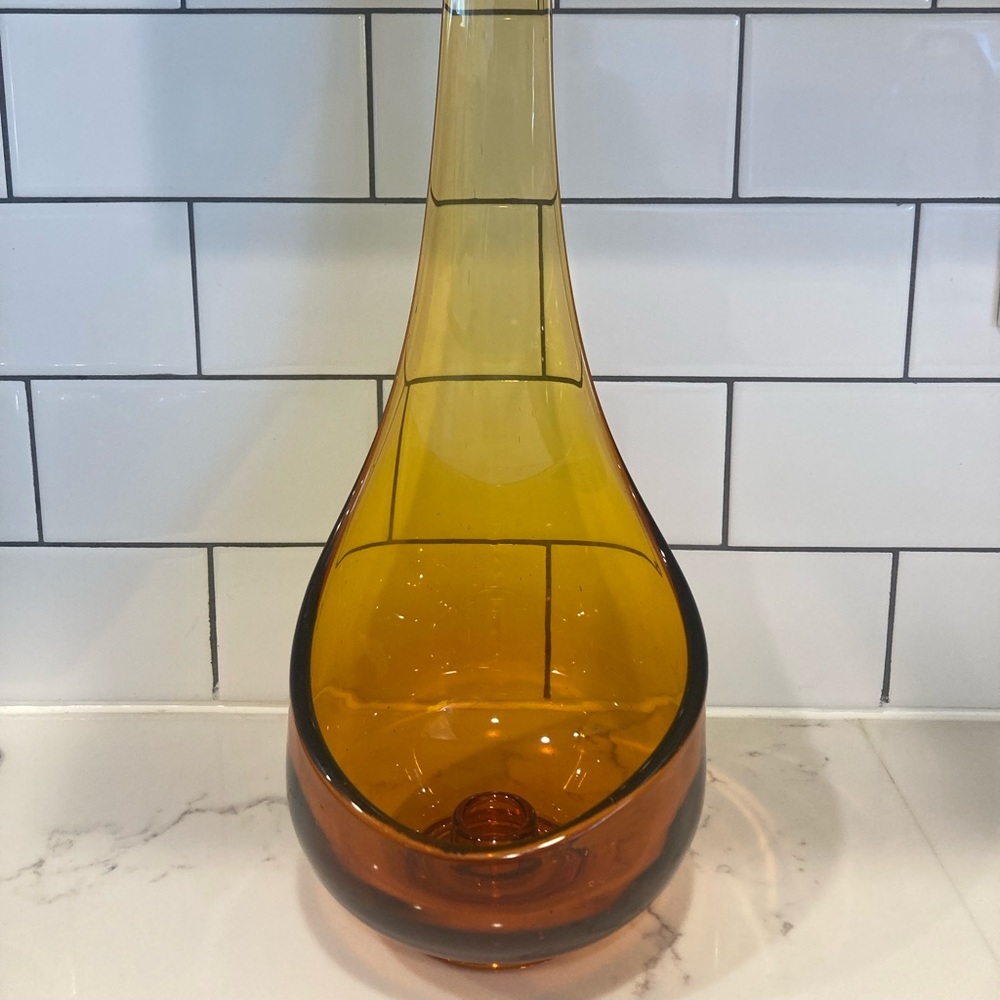 Viking glass candle holder